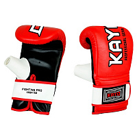 Боксерские перчатки KRBM-158 RED-vinyl-L р. L красный с черным