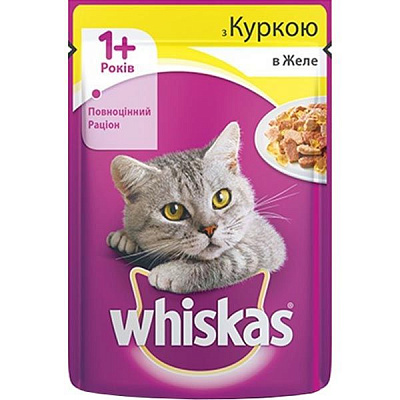 Корм Whiskas з куркою в желе 100 г