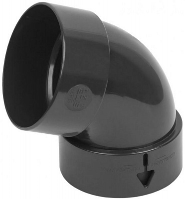 Колено трубы RoofOK 67° 85 мм графит 