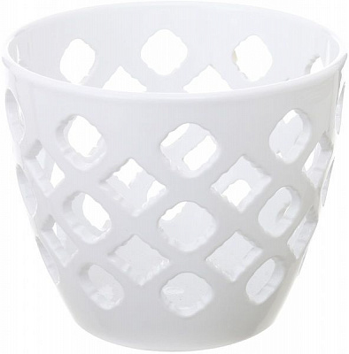 Горщик керамічний Ceramika-design ВК-18 ажур круглий 1л білий