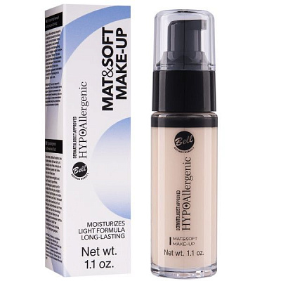 Флюид Bell Mat&Soft Hypo Allergenic 01 Light Beige 32 г