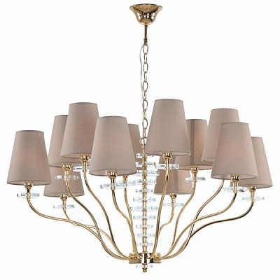 Люстра подвесная Victoria Lighting Dominica/SP12 gold 12x40 Вт E14 золото 