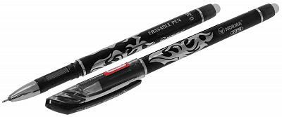 Ручка гелева NORMA пиши-стирай 0.38 мм чорна Erasable 3177-09N