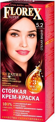 Фарба для волосся Флорекс Кератин 5.2 стигла вишня 120 мл