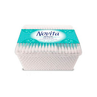 Ватні палички Novita delicate make up & care 300 шт. (квадратна)
