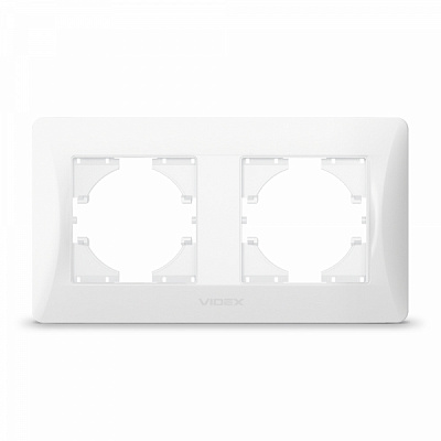 Рамка двухместная Videx Binera горизонтальная белый VF-BNFR2H-W