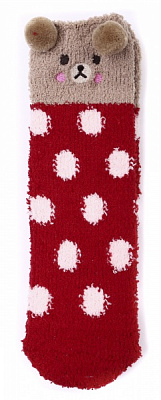 Носки женские La Nuit Тедди р.one size красный 1 шт.