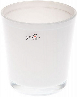 Кашпо скляне Sandra Rich Orchid conical круглий 2,4л білий (7053-13WE)
