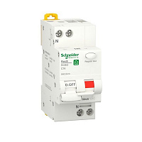 Диференційний автомат Schneider Electric Resi9 16 А 30 мA 1P+N 6кA С АС R9D25616