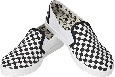 Слипоны Шахматка р.35 черный с белым 