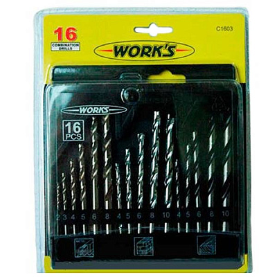 Набор сверл Work's 2-10 мм 16 шт. C1603