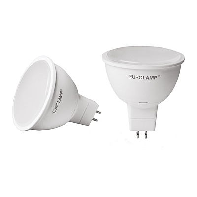 Лампа светодиодная Eurolamp D MR16 GU5.3 5 Вт 3000 К LED-SMD-05533(12)(D) 2 шт/уп