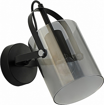 Светильник настенный Sensio Columba 40 Вт E27 черный/дымчатый ALG-74721/1W-Bl