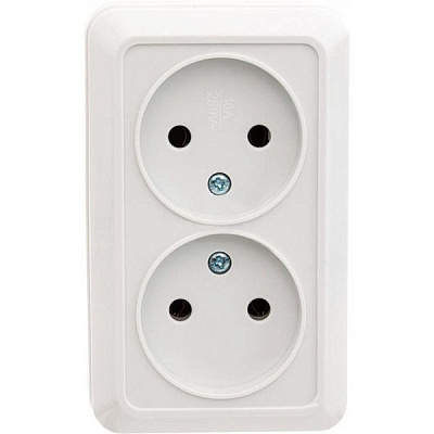 Розетка двойная Underprice белый BD-SCP.MZ20G2WTG-WH