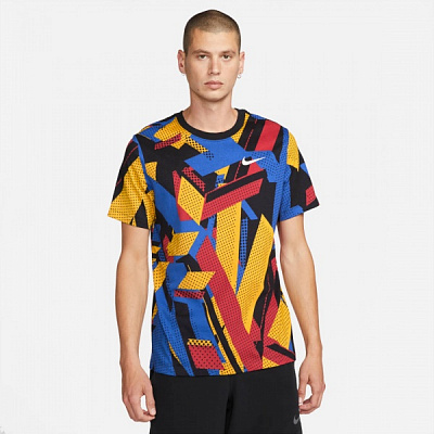 Футболка Nike M NK DF TEE SU PRINT DM6253-405 р.XL разноцветный