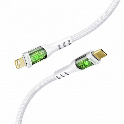 Кабель Promate TransLine-Ci USB-C to Lightning 27W Power Delivery 1,2 м білий (transline-ci.white)