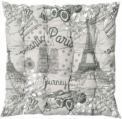 Подушка на стілець квадратна стьобана 37х37х5 Париж