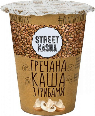 Каша гречневая STREET KASHA с грибами 50 г стакан + ложечка (4820201770061) 
