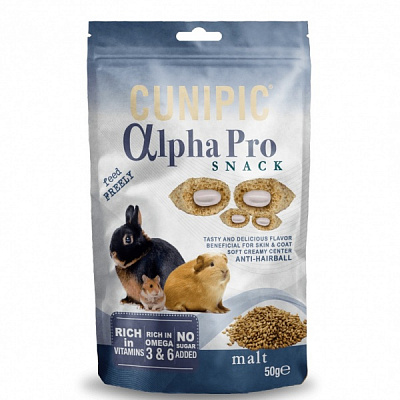 Снеки CUNIPIC Alpha Pro для кроликов и грызунов (мальтовые подушечки с кремовой начинкой) 50 г