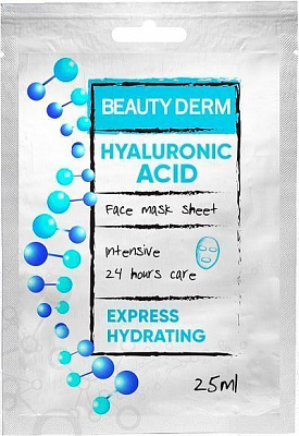 Маска для обличчя Beauty Derm Гіалуронова кислота 25 мл 1 шт.