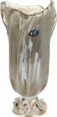 Ваза серая Nabil grey 21x44x21 см White cristal