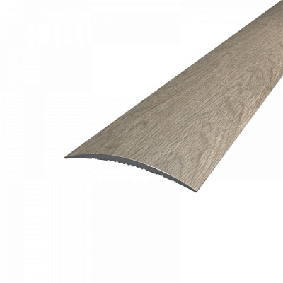 Порожек алюминиевый ПАС-1911м АЛЮПРО радиальный с отверстиями 40х5x2710 мм дуб мокко 