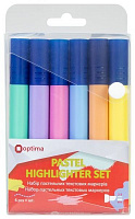 Маркер текстовый Optima 6 шт./уп. пастель (1-4,5 мм) разноцветный 
