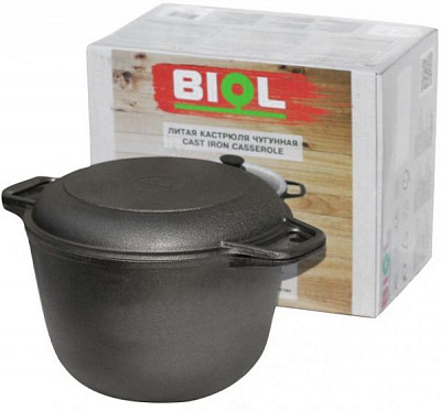 Казан Biol 4 л чавунний + кришка-сковорода 0204