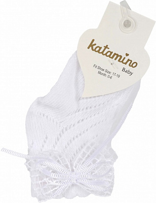 Носки для девочек KATAMINO K43002 KTM87757 р.12-18 белый 