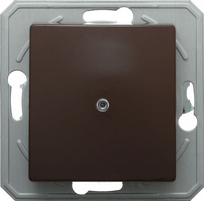 Вимикач одноклавішний TEM Ekonomik з підсвіткою 10 А 250В шоколадний SE10CBINXO-U