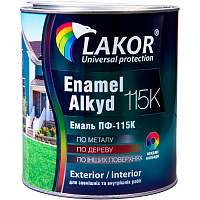 Емаль Lakor ПФ-115-К салатна 0.9 кг