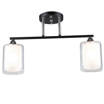 Люстра потолочная Victoria Lighting 2x60 Вт E27 черный Elision/PL2 black