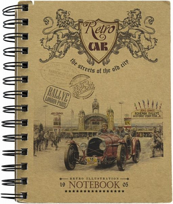 Блокнот В6 на спіралі 120 арк KRAFT KR61120K Графіка