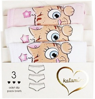 Набір трусів для дівчинки K128071 3 шт. р.134-146 різнокольоровий