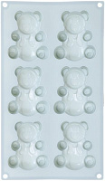 Форма для кексов Мишки 30,5х18х2 см 6 шт. 51618436 Flamberg Smart Kitchen