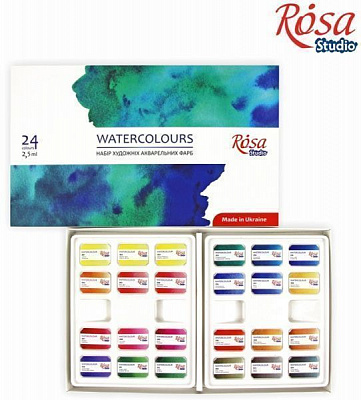 Фарби акварельні художні 24 шт. 340224 Rosa Studio