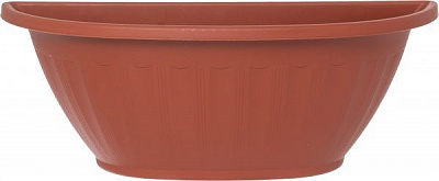 Горшок пластиковый Алеана Терра Овал настенный фигурный 4л (113069) терракот 