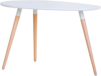 Стіл журнальний LEAVES L WHITE (16) 750х500х465 (CH) білий 1.007 700x465мм Nowy Styl