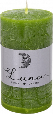 Свічка Рустік циліндр оливковий C5510-377 Luna