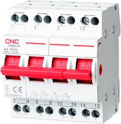 Переключатель нагрузки YCBZ-40 4P 40A 1-0-2 240/415V~ Б00042081