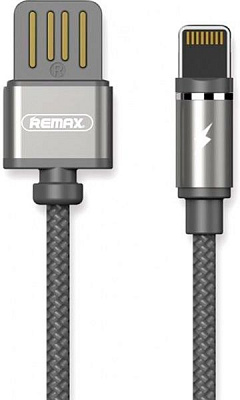 Кабель USB – Apple Lightning 1 м сірий (RC-095I-TARNISH) Gravity series Magnetic Lightning Data/Charge