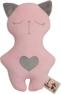 Мягкая игрушка Анна Котенок розовый 20 см