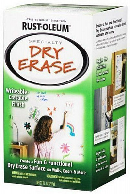 Декоративная краска Rust Oleum Dry Erase маркерная краска белый 0,797 л 1кг