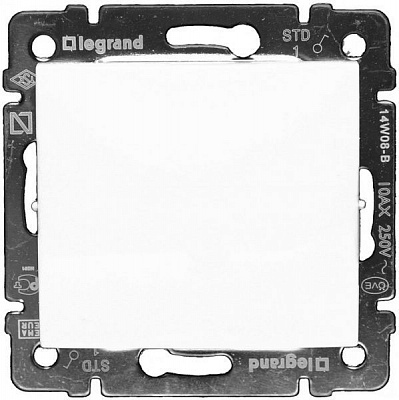 Вимикач одноклавішний Legrand Valena без підсвітки 10 А 230В IP20 білий 774401