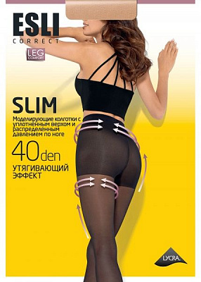 Колготки женские Conte E Slim (new) р. 2 40 den Visone 1 пар 