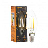 Лампа светодиодная Emilight FIL CL C35 9 Вт E14 3000 К 220 В прозрачная 