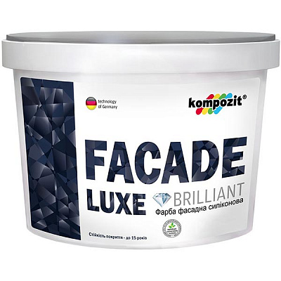Фарба силіконова Kompozit Facade Luxe (база А) мат білий 4.2кг