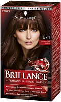 Крем-фарба для волосся Brillance Brillance №874 оксамитовий каштан 142,5 мл