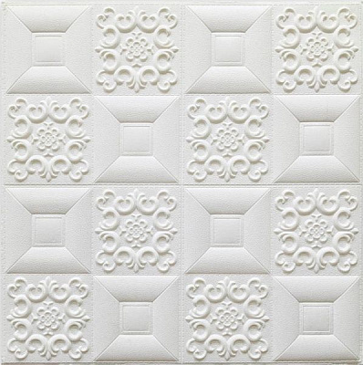 3D Панелі ПВХ самоклеющаяся белый 0,49 кв.м