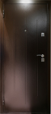 Дверь входная металлические Y1S043C056 2 замка (соты) коричневый 2050x950 мм левая